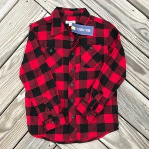 Cherokee NWT Brand Boys Flannel Shirt